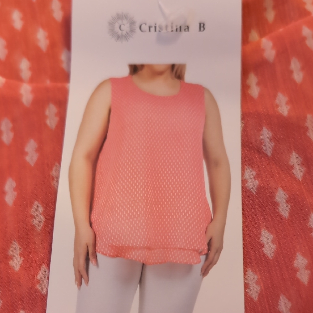 Cristina B Pink Sleeveless Top